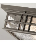 Beacon Square 2-Lt Outdoor Flush Ceiling Light Olde Bronze/Glass 30.5cm IP44