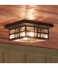 Beacon Square 2-Lt utomhus takplafond oljebrons/glas 30,5cm IP44