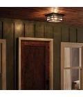 Beacon Square 2-Lt Outdoor Flush Ceiling Light Olde Bronze/Glass 30.5cm IP44