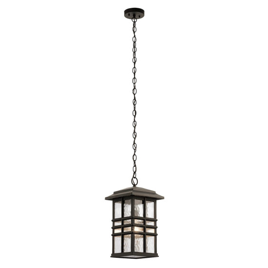 Beacon Square 1-Lt Outdoor Ceiling Light Olde Bronze/Glass 16.5cm IP44