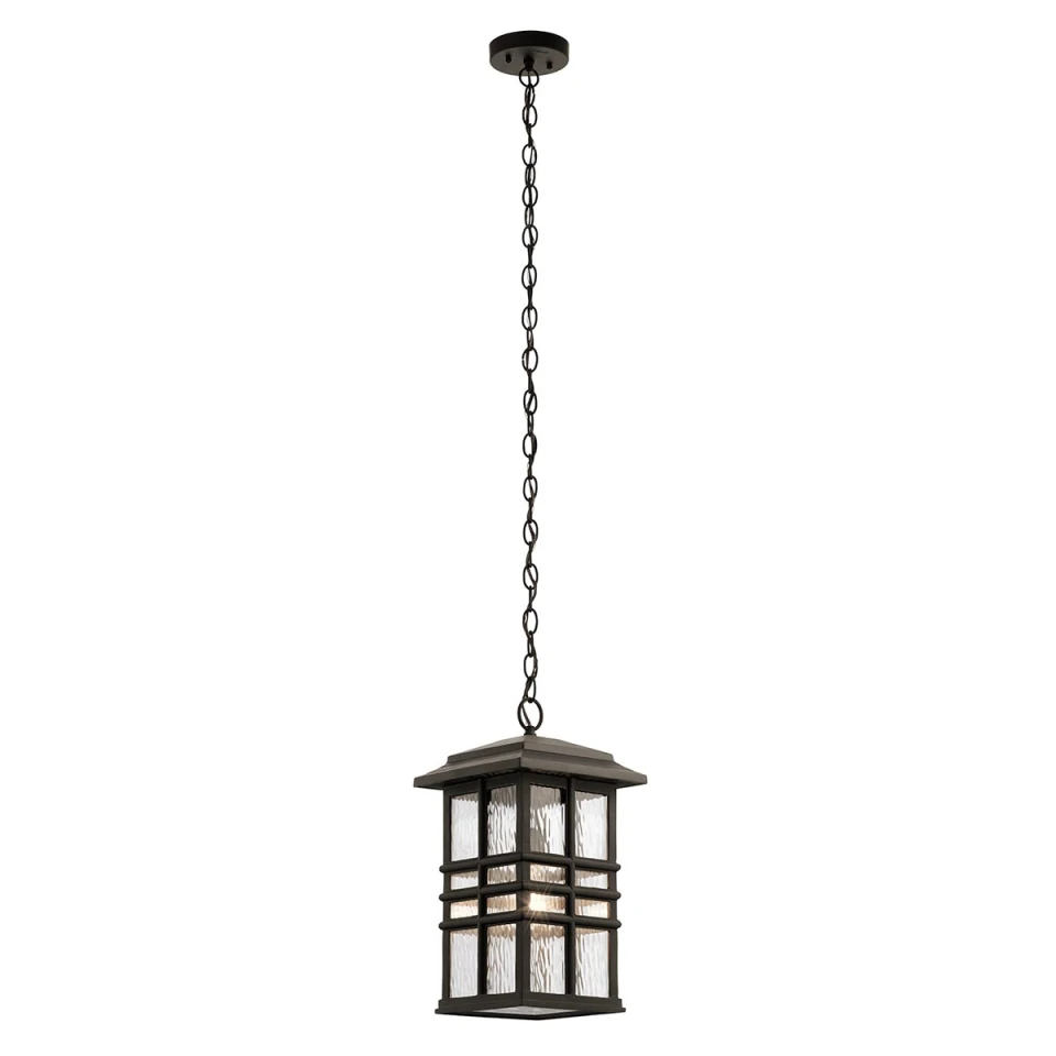 Beacon Square 1-Lt utomhus taklampa oljebrons/glas 16,5cm IP44