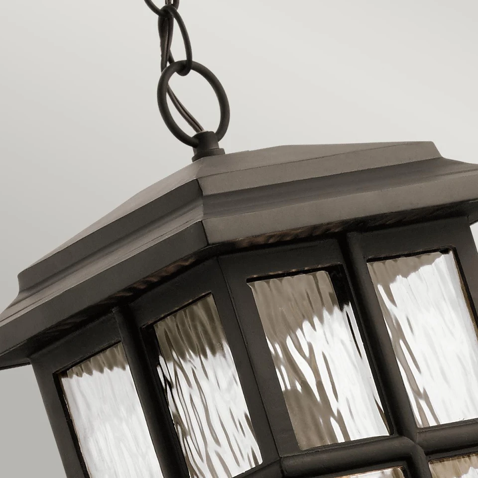 Beacon Square 1-Lt utomhus taklampa oljebrons/glas 16,5cm IP44