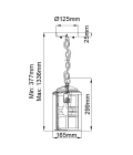 Beacon Square 1-Lt utomhus taklampa oljebrons/glas 16,5cm IP44