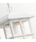 Beacon Square 1-Lt Outdoor Ceiling Light White/Glass 16.5cm IP44