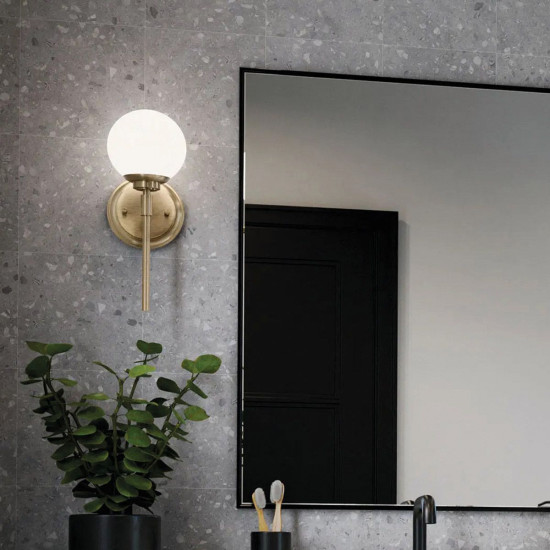 Benno 1-lt bathroom wall light champagne bronze 34.8 cm IP44 Benno 1-lt bathroom wall light champagne bronze 34.8 cm IP44
