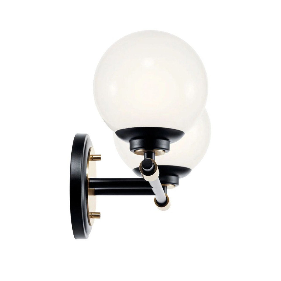 Benno 2-lt bathroom wall light black/champagne bronze 37.3 cm IP44 Kichler Benno 2-lt bathroom wall light black/champagne bronze 37.3 cm IP44