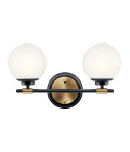 Benno 2-lt bathroom wall light black/champagne bronze 37.3 cm IP44 Kichler Benno 2-lt bathroom wall light black/champagne bronze 37.3 cm IP44