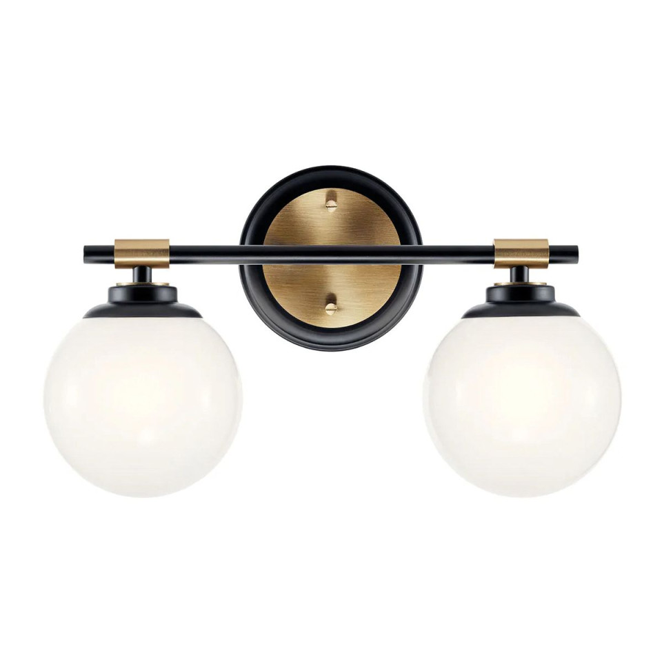 Benno 2-lt bathroom wall light black/champagne bronze 37.3 cm IP44 Kichler Benno 2-lt bathroom wall light black/champagne bronze 37.3 cm IP44