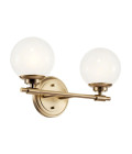Benno 2-lt bathroom wall light champagne bronze 37.3 cm IP44 Kichler Benno 2-lt bathroom wall light champagne bronze 37.3 cm IP44