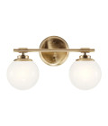 Benno 2-lt bathroom wall light champagne bronze 37.3 cm IP44 Kichler Benno 2-lt bathroom wall light champagne bronze 37.3 cm IP44