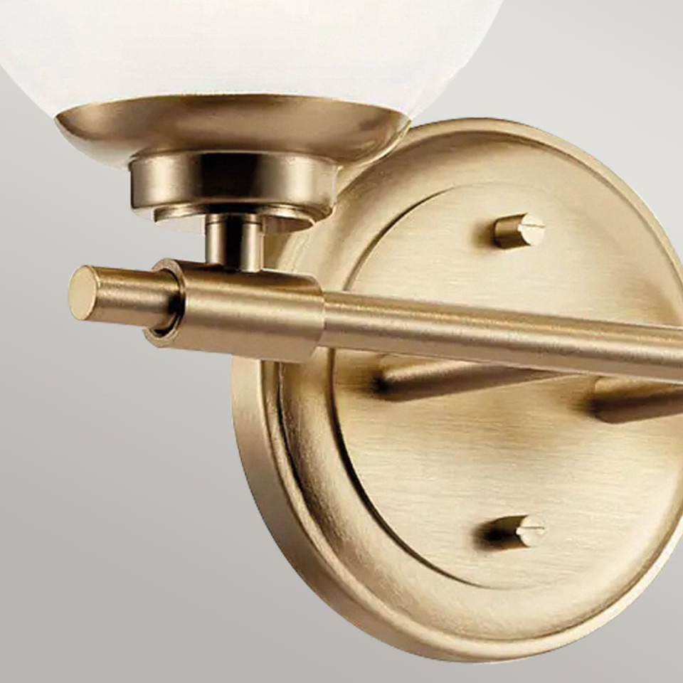 Benno 2-lt bathroom wall light champagne bronze 37.3 cm IP44 Kichler Benno 2-lt bathroom wall light champagne bronze 37.3 cm IP44