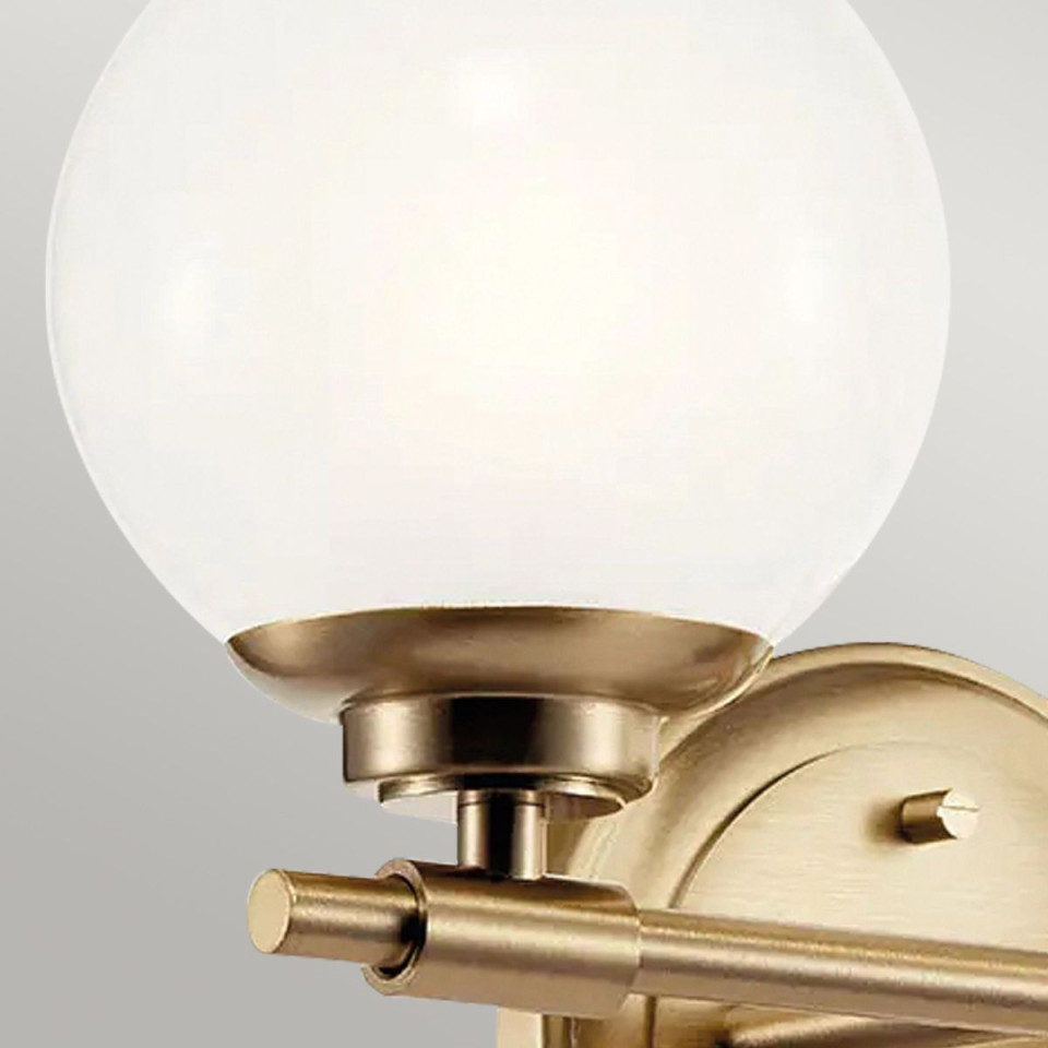 Benno 2-lt bathroom wall light champagne bronze 37.3 cm IP44 Kichler Benno 2-lt bathroom wall light champagne bronze 37.3 cm IP44