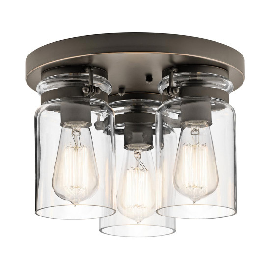 Brinley 3 Plafond Brons/Klar 28,2cm Brinley 3 Plafond Brons/Klar 28,2cm