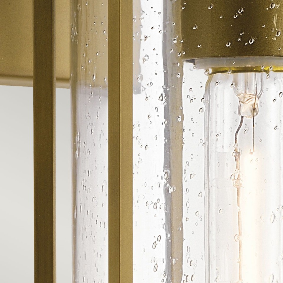 Camillo 1-Lt utomhusvägglampa mässing/klar 37,5cm IP44