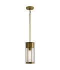 Camillo 1-Lt Outdoor Ceiling Light Painted Natural Brass/Clear 15.2cm IP44
