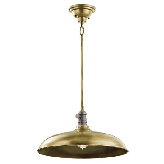 Cobson 1-lt taklampa naturlig mässing 40,7cm