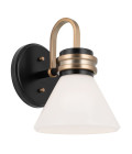 Farum 1-ljus vägglampa svart/champagne brons 24 cm IP44 Kichler Farum 1-ljus vägglampa svart/champagne brons 24 cm IP44