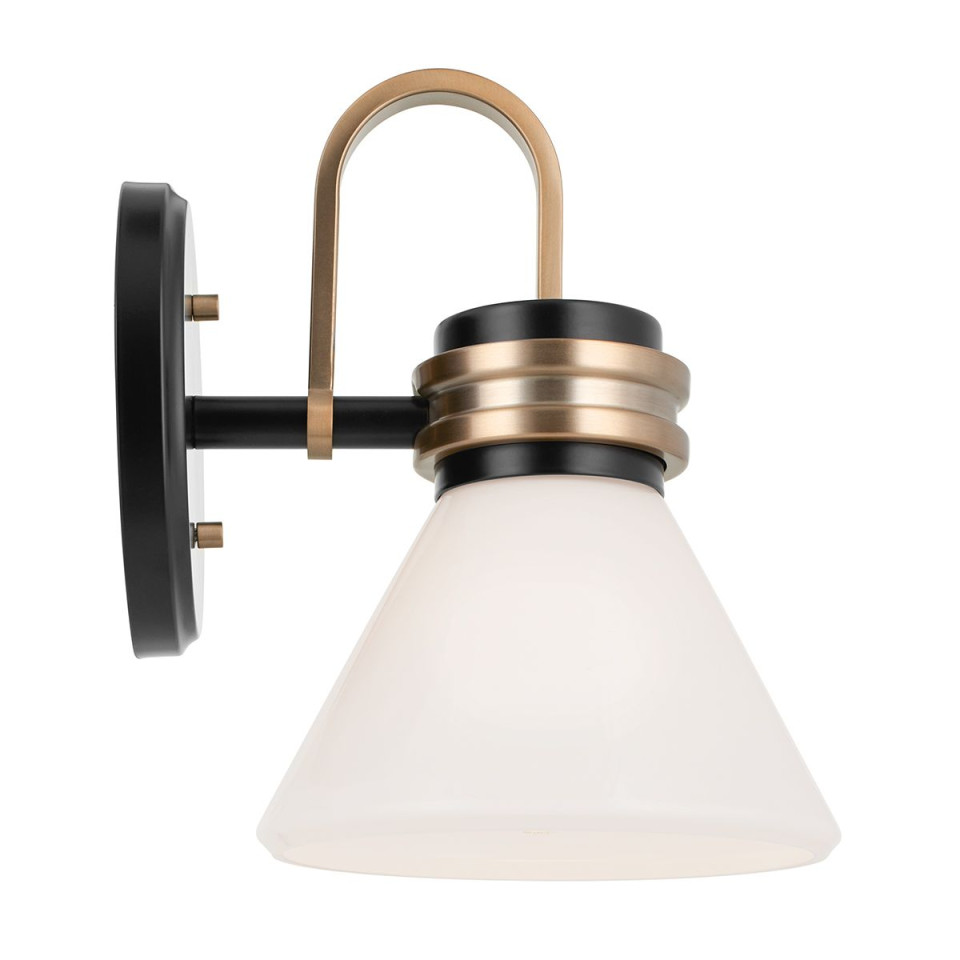 Farum 1-ljus vägglampa svart/champagne brons 24 cm IP44 Kichler Farum 1-ljus vägglampa svart/champagne brons 24 cm IP44