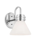 Farum 1-ljus vägglampa polerad krom 24 cm IP44