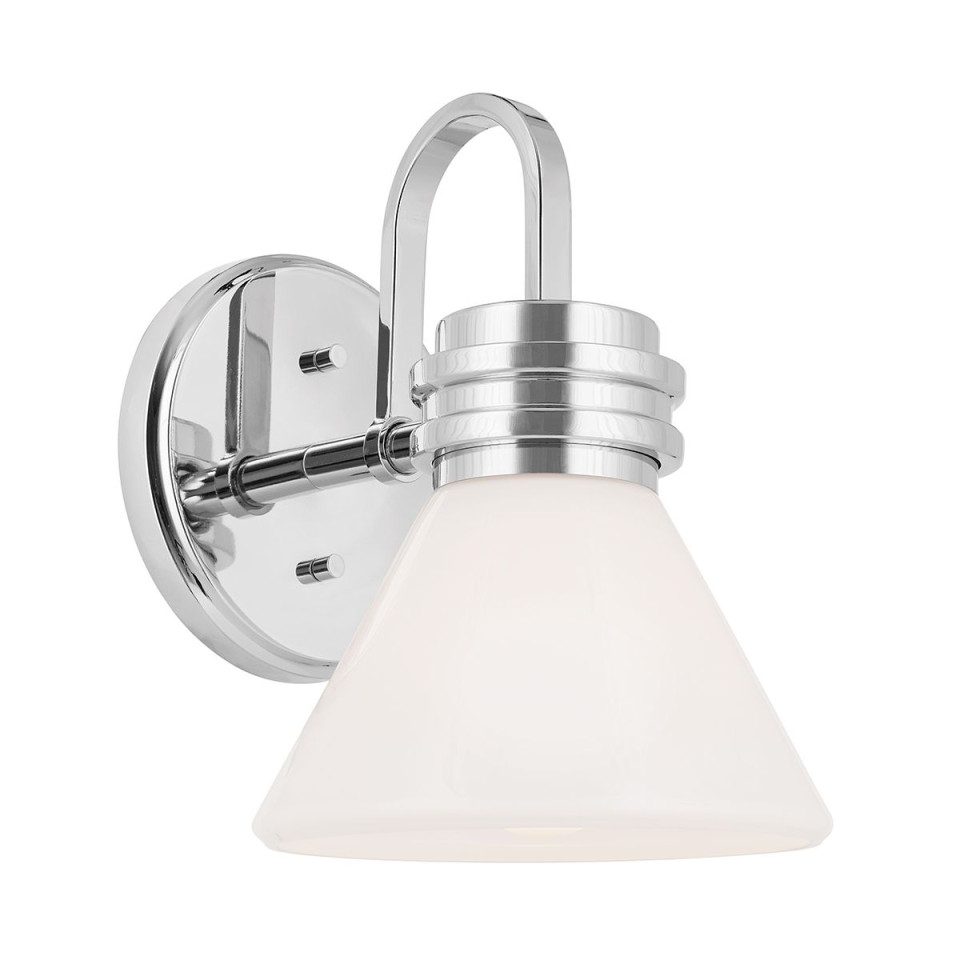 Farum 1-ljus vägglampa polerad krom 24 cm IP44 Kichler Farum 1-ljus vägglampa polerad krom 24 cm IP44