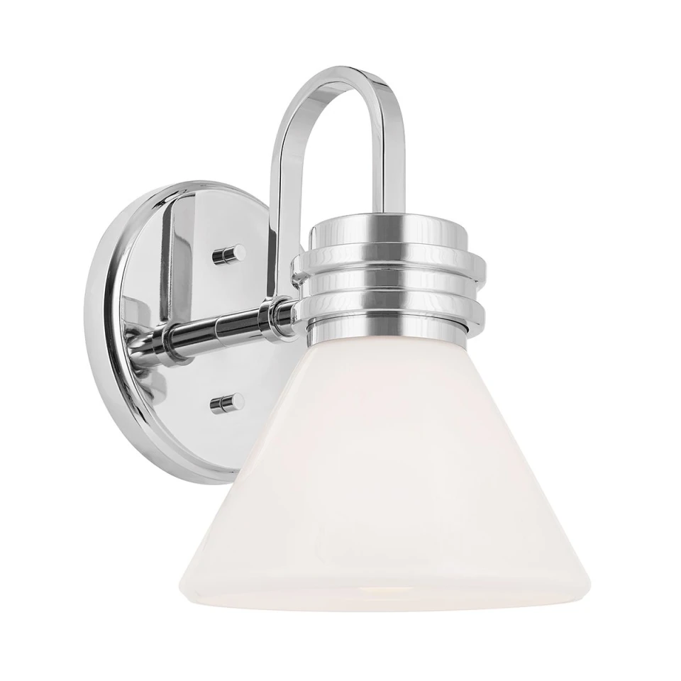 Farum 1-ljus vägglampa polerad krom 24 cm IP44