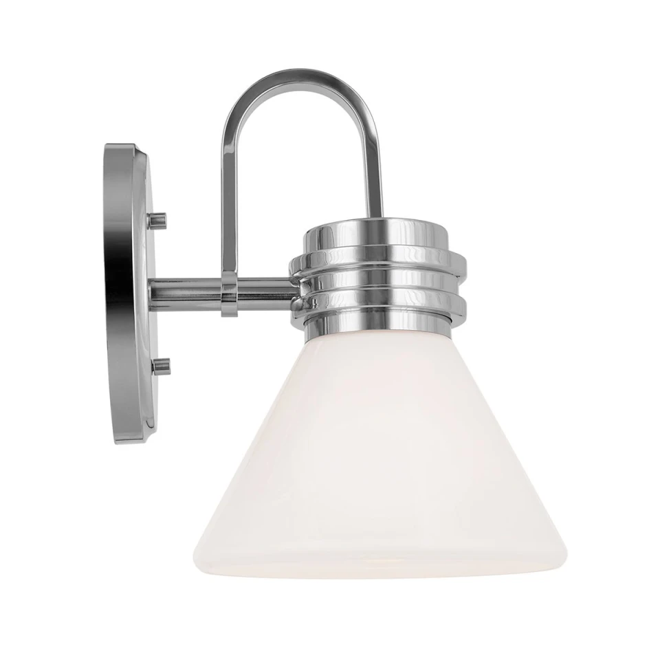 Farum 1-ljus vägglampa polerad krom 24 cm IP44