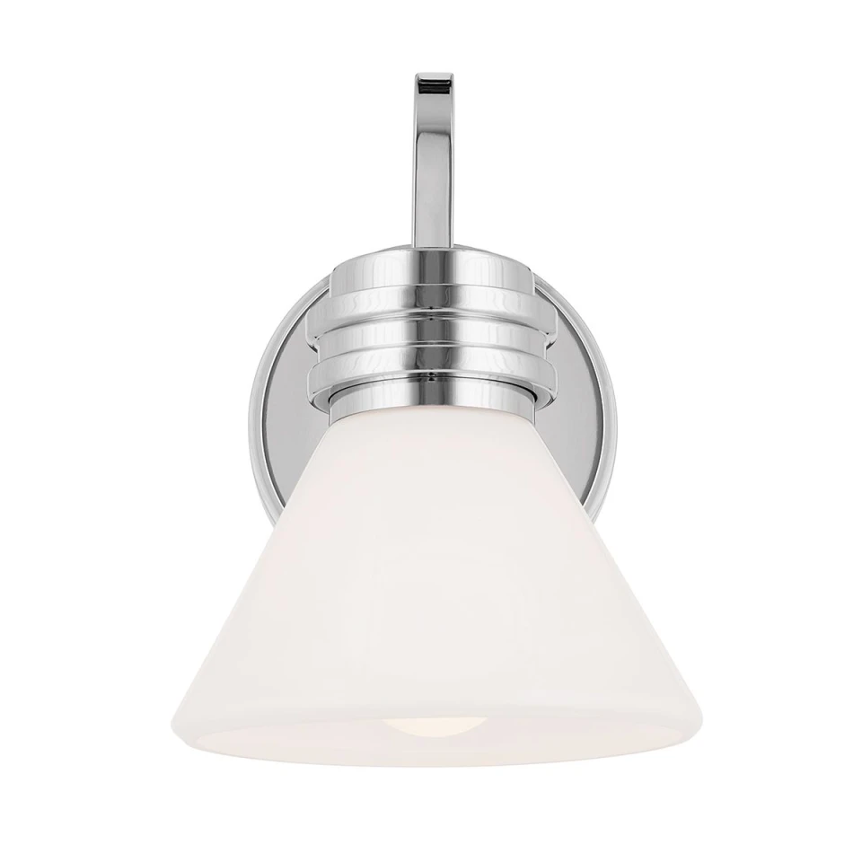 Farum 1-ljus vägglampa polerad krom 24 cm IP44