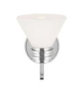 Farum 1-ljus vägglampa polerad krom 24 cm IP44