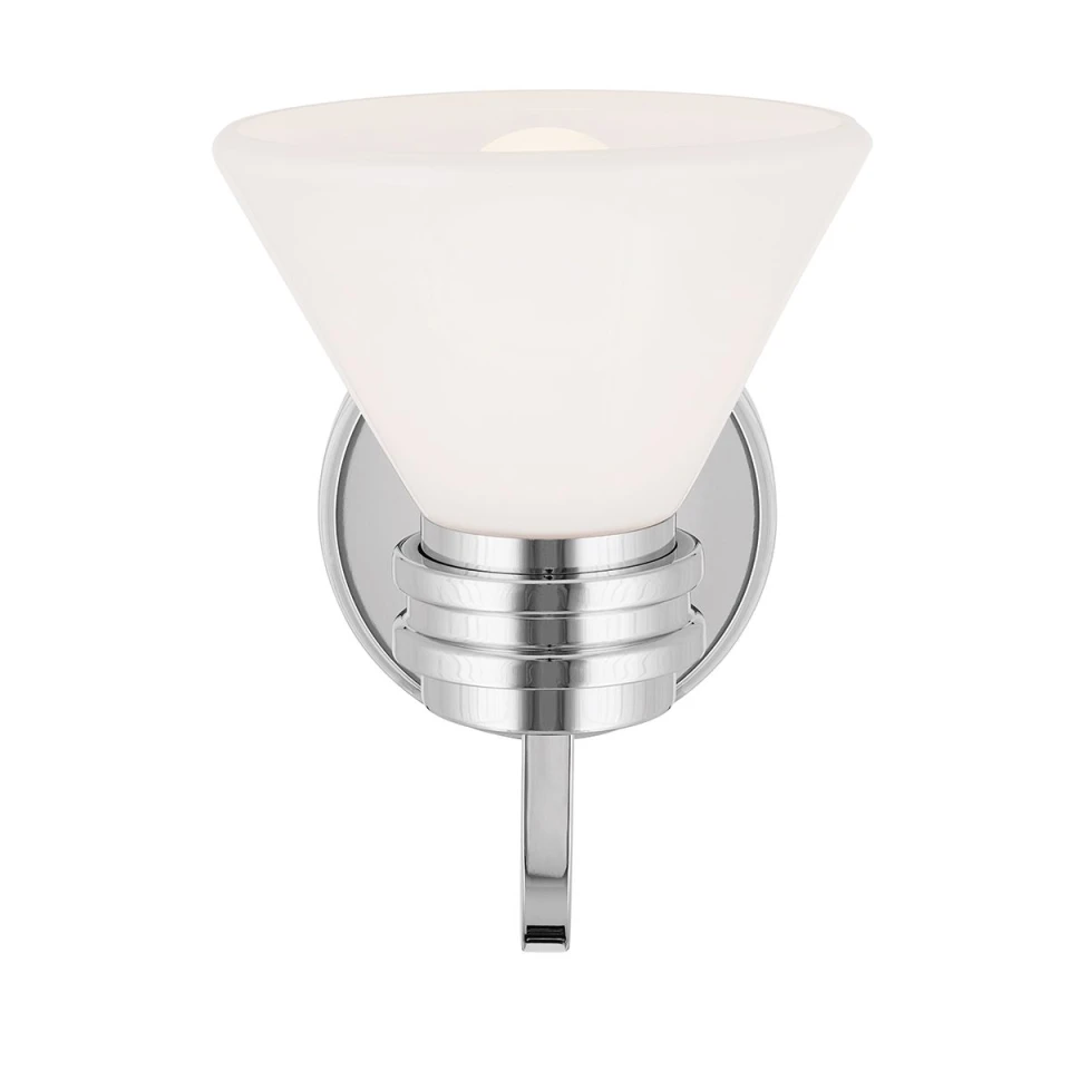 Farum 1-ljus vägglampa polerad krom 24 cm IP44