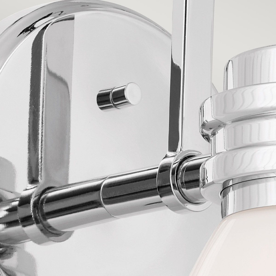 Farum 1-ljus vägglampa polerad krom 24 cm IP44 Kichler Farum 1-ljus vägglampa polerad krom 24 cm IP44