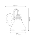 Farum 1-ljus vägglampa polerad krom 24 cm IP44