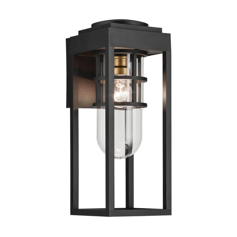 Hone 1-ljus vägglykta för utomhusbruk texturerad svart 45,7 cm IP44 Kichler Hone 1-ljus vägglykta för utomhusbruk texturerad svart 45,7 cm IP44