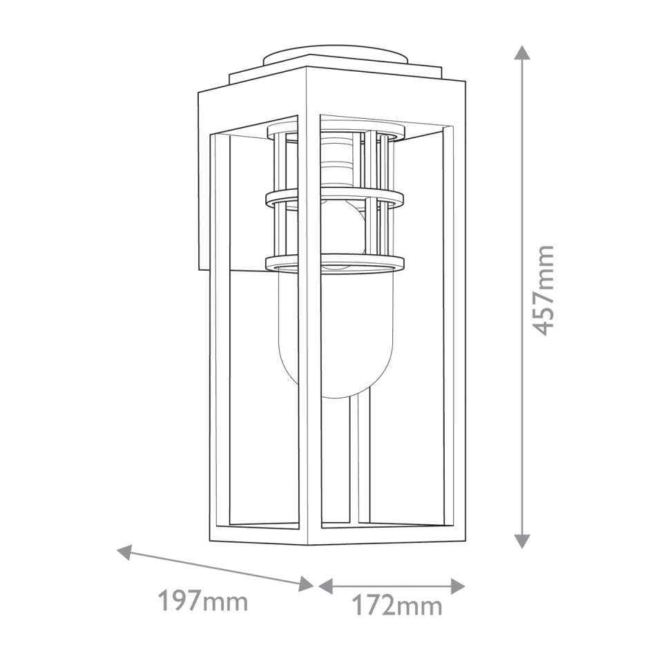Hone 1-ljus vägglykta för utomhusbruk texturerad svart 45,7 cm IP44 Kichler Hone 1-ljus vägglykta för utomhusbruk texturerad svart 45,7 cm IP44
