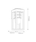 Hone 1-ljus liten utomhus vägglykta texturerad svart 33 cm IP44 Kichler Hone 1-ljus liten utomhus vägglykta texturerad svart 33 cm IP44