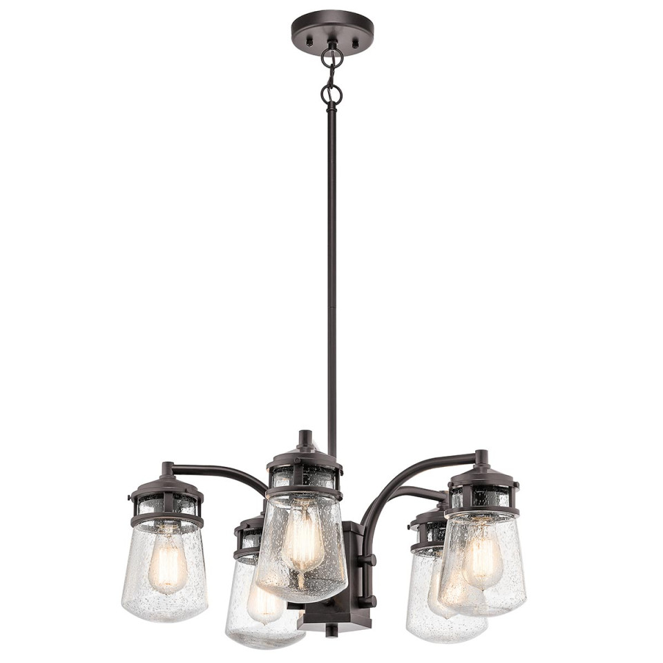 Lyndon 5-Lt utomhuskrona arkitektonisk brons/klar 61,1 cm IP44 Elstead Lighting Lyndon 5-Lt utomhuskrona arkitektonisk brons/klar 61,1 cm IP44