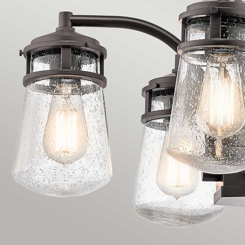 Lyndon 5-Lt utomhuskrona arkitektonisk brons/klar 61,1 cm IP44