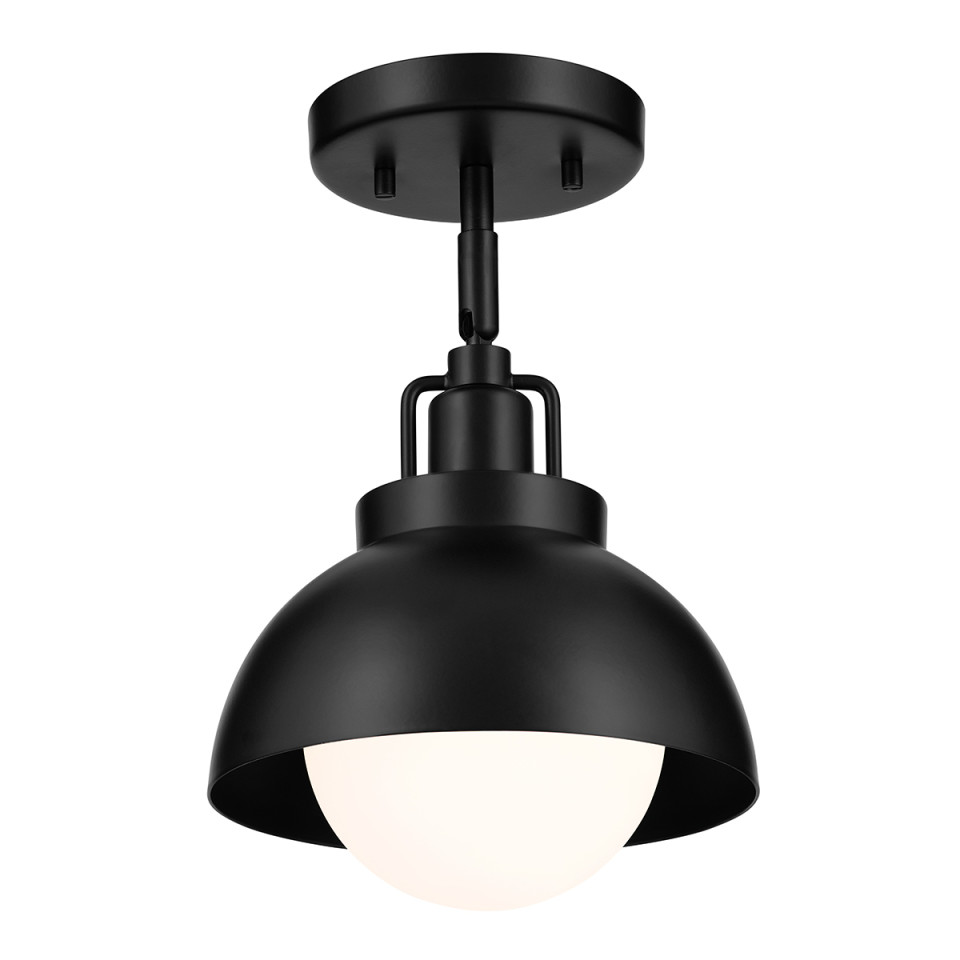 Niva 1-ljus konvertibel vägglampa svart 22.7 cm Kichler Niva 1-ljus konvertibel vägglampa svart 22.7 cm