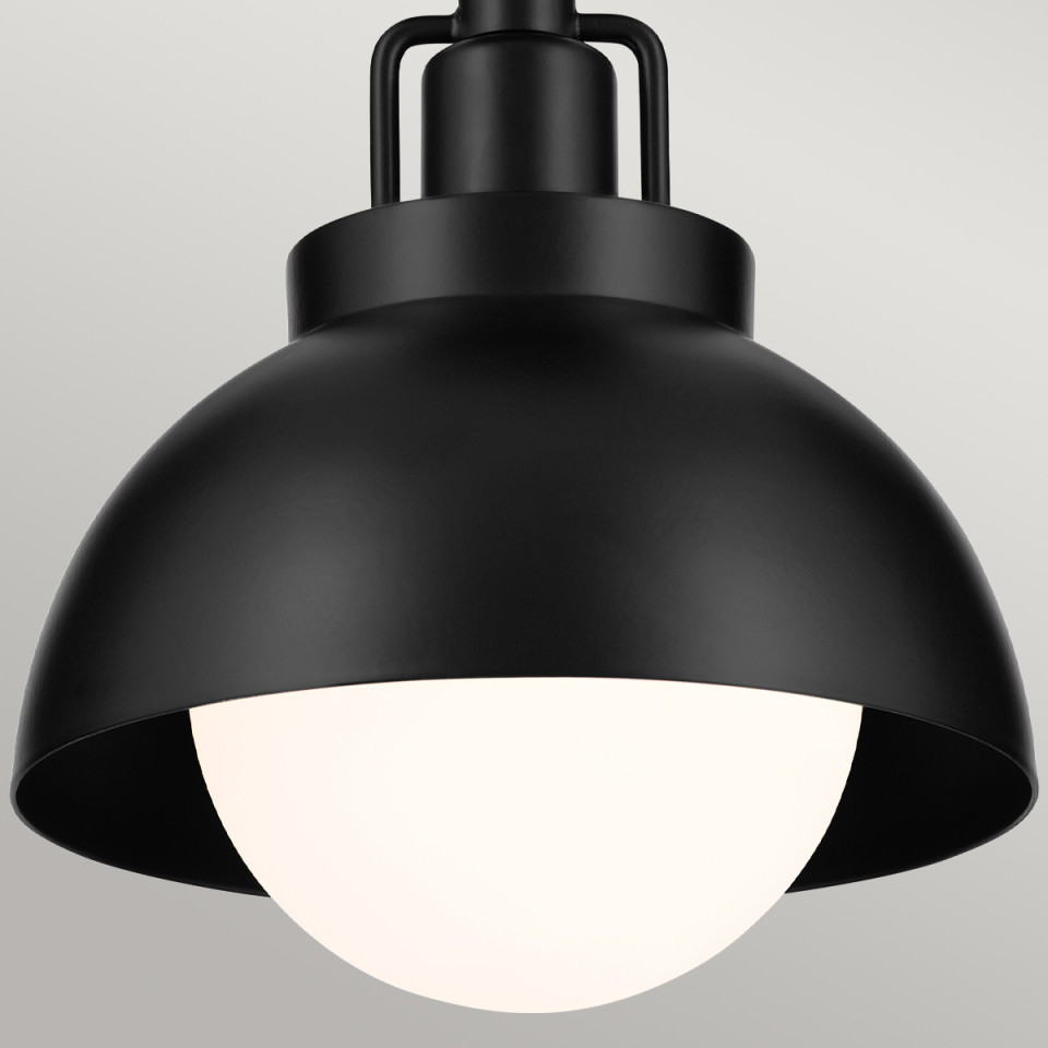 Niva 1-ljus konvertibel vägglampa svart 22.7 cm Kichler Niva 1-ljus konvertibel vägglampa svart 22.7 cm