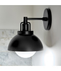 Niva 1-ljus konvertibel vägglampa svart 22.7 cm Kichler Niva 1-ljus konvertibel vägglampa svart 22.7 cm