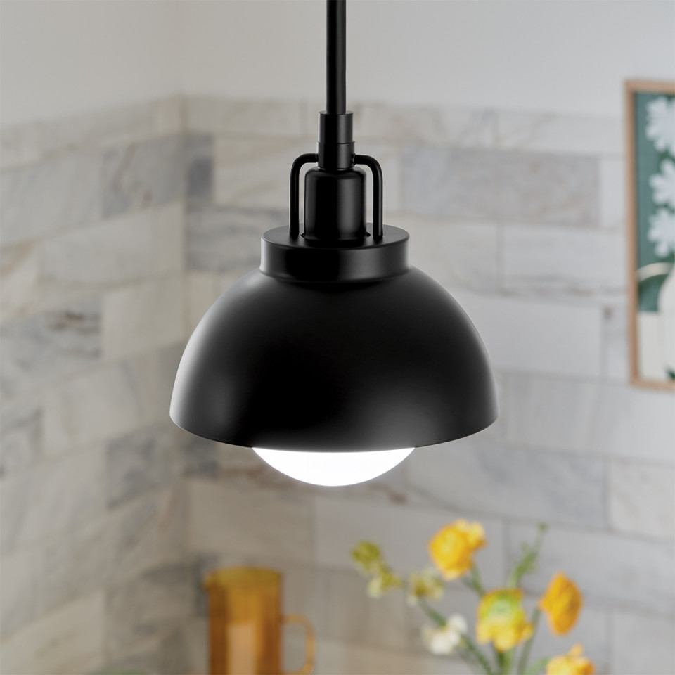 Niva 1-ljus konvertibel vägglampa svart 22.7 cm Kichler Niva 1-ljus konvertibel vägglampa svart 22.7 cm