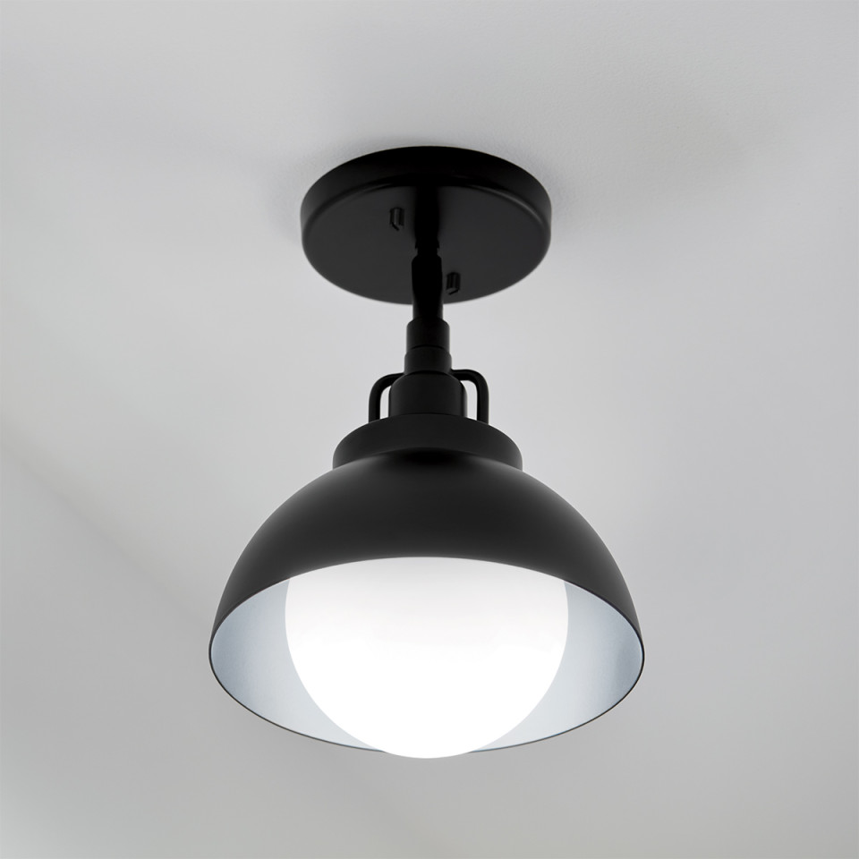 Niva 1-ljus konvertibel vägglampa svart 22.7 cm Kichler Niva 1-ljus konvertibel vägglampa svart 22.7 cm