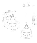 Niva 1-ljus konvertibel vägglampa svart 22.7 cm Kichler Niva 1-ljus konvertibel vägglampa svart 22.7 cm