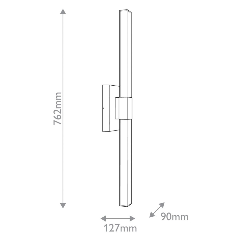 Nocar stor LED-vägglampa för utomhusbruk texturerad svart 76,2 cm IP44 Kichler Nocar stor LED-vägglampa för utomhusbruk texturerad svart 76,2 cm IP44