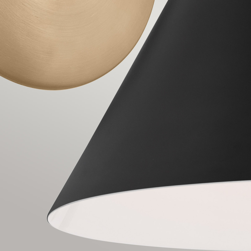 Phix 2-lt wall light black/champagne bronze 34.1 cm Kichler Phix 2-lt wall light black/champagne bronze 34.1 cm