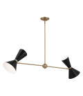 Phix 4-lt linear chandelier black/champagne bronze 130.3 cm Kichler Phix 4-lt linear chandelier black/champagne bronze 130.3 cm
