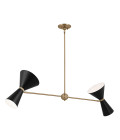 Phix 4-lt linear chandelier black/champagne bronze 130.3 cm Kichler Phix 4-lt linear chandelier black/champagne bronze 130.3 cm