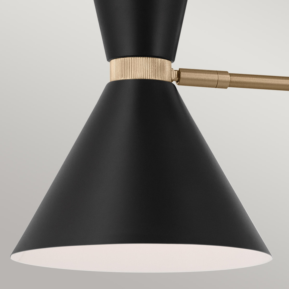 Phix 4-lt linear chandelier black/champagne bronze 130.3 cm Kichler Phix 4-lt linear chandelier black/champagne bronze 130.3 cm