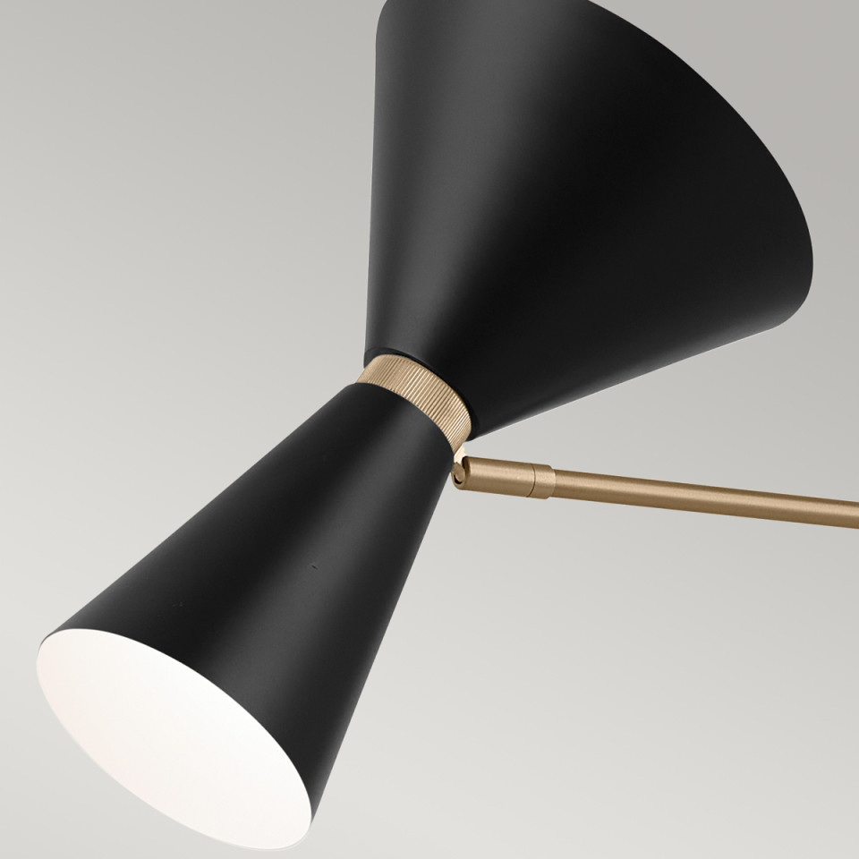Phix 4-lt linear chandelier black/champagne bronze 130.3 cm Kichler Phix 4-lt linear chandelier black/champagne bronze 130.3 cm