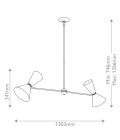 Phix 4-lt linear chandelier black/champagne bronze 130.3 cm Kichler Phix 4-lt linear chandelier black/champagne bronze 130.3 cm