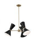 Phix 6-lt chandelier black/champagne bronze 78 cm Kichler Phix 6-lt chandelier black/champagne bronze 78 cm